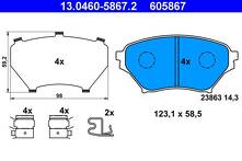 Передние тормозные колодки ATE 13.0460-5867.2 для Mazda MX-5 2 пок.
