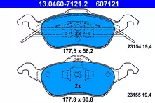 Передние тормозные колодки ATE  13.0460-7121.2