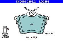 Задние тормозные колодки ATE Ceramic 13.0470-2893.2 для Peugeot 407 1 пок. / купе