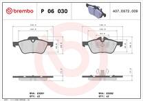 Передние тормозные колодки Brembo P 06 030 для Mini Cabrio R52