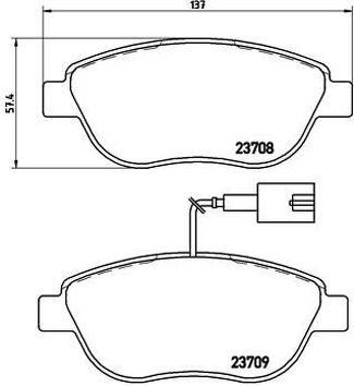 Brembo P 23 137 <span>тормозные колодки передние</span>