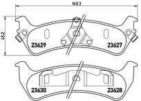 Задние тормозные колодки Brembo P 24 042 для Jeep Grand Cherokee 1 пок.