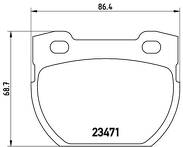 Задние тормозные колодки Brembo P 44 006 для Land Rover Defender 1 пок.