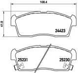 Передние тормозные колодки Brembo P 61 108 для Citroen C-ZERO 1 пок.