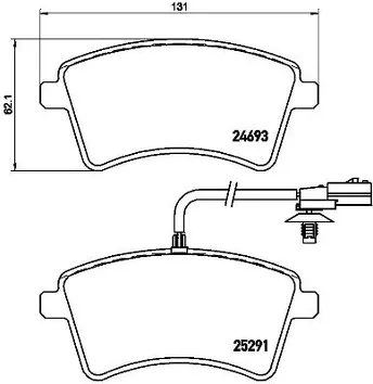 Brembo P 68 058 <span>тормозные колодки передние</span>