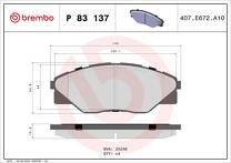 Передние тормозные колодки Brembo  P 83 137