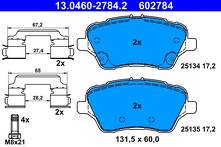 Передние тормозные колодки ATE 13.0460-2784.2 для Ford Tourneo Courier 1 пок.
