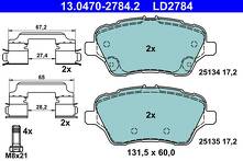 Передние тормозные колодки ATE Ceramic 13.0470-2784.2 для Ford Tourneo Courier 1 пок.