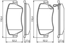 Передние тормозные колодки Bosch 0 986 494 573 для Nissan Micra 5 пок. / K14
