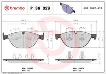 Передние тормозные колодки Brembo P 36 029 для Jaguar F-Type X152