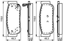 Задние тормозные колодки Bosch 0 986 495 315 для SsangYong Stavic 1 пок.