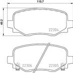 Задние тормозные колодки Brembo P 23 177 для Jeep Compass 2 пок.