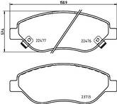 Передние тормозные колодки Brembo P 23 178 для Fiat Tipo 2 пок. / хэтчбек