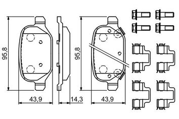 Bosch 0 986 494 935 <span>тормозные колодки задние</span>