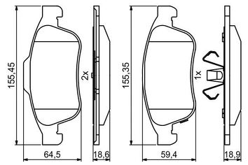 Bosch 0 986 494 826 <span>тормозные колодки передние</span>