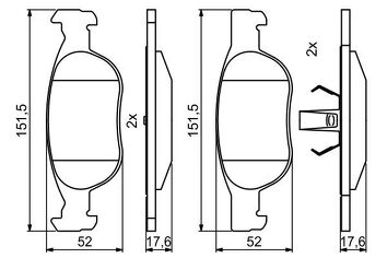 Bosch 0 986 494 852 <span>тормозные колодки передние</span>
