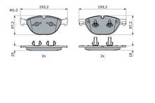 Передние тормозные колодки Bosch 0 986 494 955 для Jaguar F-Type X152