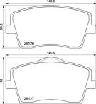 Передние тормозные колодки Brembo  P 86 031