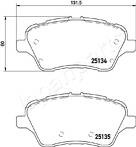 Передние тормозные колодки Japanparts PA-0301AF для Ford Tourneo Courier 1 пок.