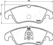 Передние тормозные колодки Japanparts PA-0309AF для Ford Focus 2 пок. / хэтчбек / рестайлинг