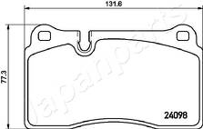 Передние тормозные колодки Japanparts PA-0933AF для Seat Leon 3 пок. / 5 дв.