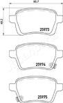 Задние тормозные колодки Japanparts PP-0209AF для Fiat Tipo 2 пок. / хэтчбек