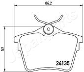 Задние тормозные колодки Japanparts PP-0606AF для Peugeot 407 1 пок. / купе