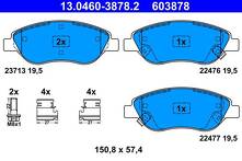 Передние тормозные колодки ATE 13.0460-3878.2 для Fiat Tipo 2 пок. / хэтчбек