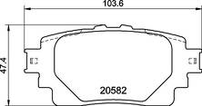 Задние тормозные колодки Brembo P 83 174 для Toyota Highlander 4 пок. / U70