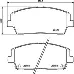 Передние тормозные колодки Brembo  P 30 116