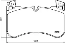 Передние тормозные колодки Brembo P 44 029 для Land Rover Discovery 5 пок. / рестайлинг
