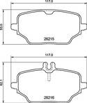 Задние тормозные колодки Brembo  P 50 162