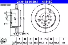 Тормозной диск ATE  24.0118-0150.1