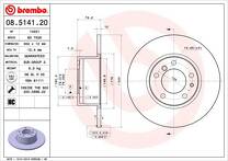 Тормозной диск Brembo Prime Line 08.5141.20 для BMW 5 серии E34