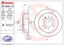Тормозной диск Brembo Prime Line 08.A633.10 для Kia Carnival 3 пок.