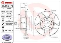 Тормозной диск Brembo Xtra Line 09.5142.76 для BMW 5 серии E34