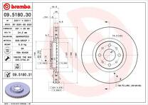 Тормозной диск Brembo Prime Line 09.5180.31 для Fiat Bravo 2 пок.