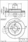 Тормозной диск Brembo Xtra Line 09.5708.75 для Ford Mondeo 2 пок. / хэтчбек