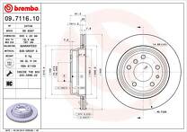 Тормозной диск Brembo Prime Line 09.7116.10 для BMW 5 серии E34