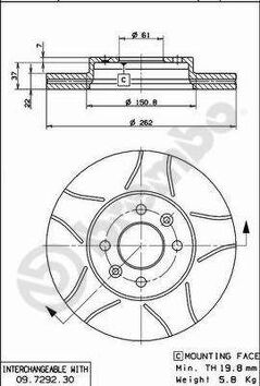 Brembo Xtra Line 09.7292.77 <span>тормозной диск вентилируемый</span>