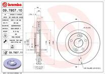 Тормозной диск Brembo Prime Line 09.7807.10 для Renault Espace 3 пок.