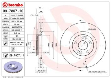 Brembo Prime Line 09.7807.10 <span>тормозной диск вентилируемый</span>