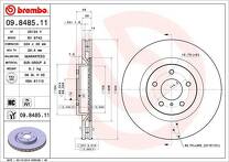 Тормозной диск Brembo Prime Line  09.8485.11