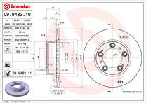 Тормозной диск Brembo Prime Line 09.9482.11 для Porsche Boxster 986 кабриолет / рестайлинг