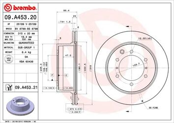 Brembo Prime Line 09.A453.21 <span>тормозной диск вентилируемый</span>