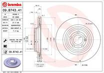 Тормозной диск Brembo Prime Line 09.B743.41 для Mercedes-Benz SL-Class R231 / рестайлинг