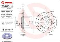 Тормозной диск Brembo Xtra Line 09.8601.1X для Opel Tigra B / кабриолет
