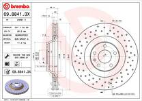 Тормозной диск Brembo Xtra Line 09.8841.3X для Audi A6 C6 / седан / рестайлинг