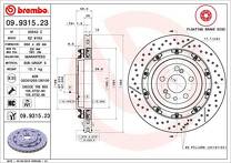 Тормозной диск Brembo Prime Line 09.9315.23 для Mercedes-Benz SL-Class R230