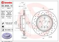 Тормозной диск Brembo Xtra Line 09.9425.1X для BMW 6 серии E64 / кабриолет / рестайлинг
